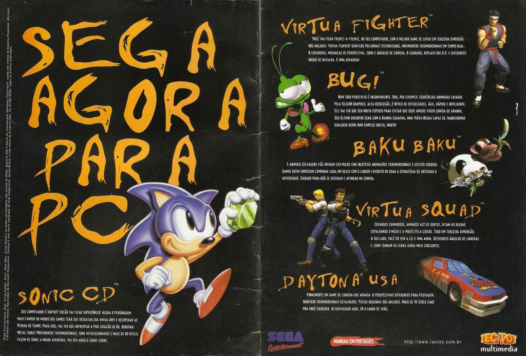 Propaganda antiga - Sega para PC 1997