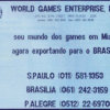 Propaganda antiga de videogame - World Games Enterprise 1992