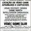 Propaganda Antiga Video Game Club 1983