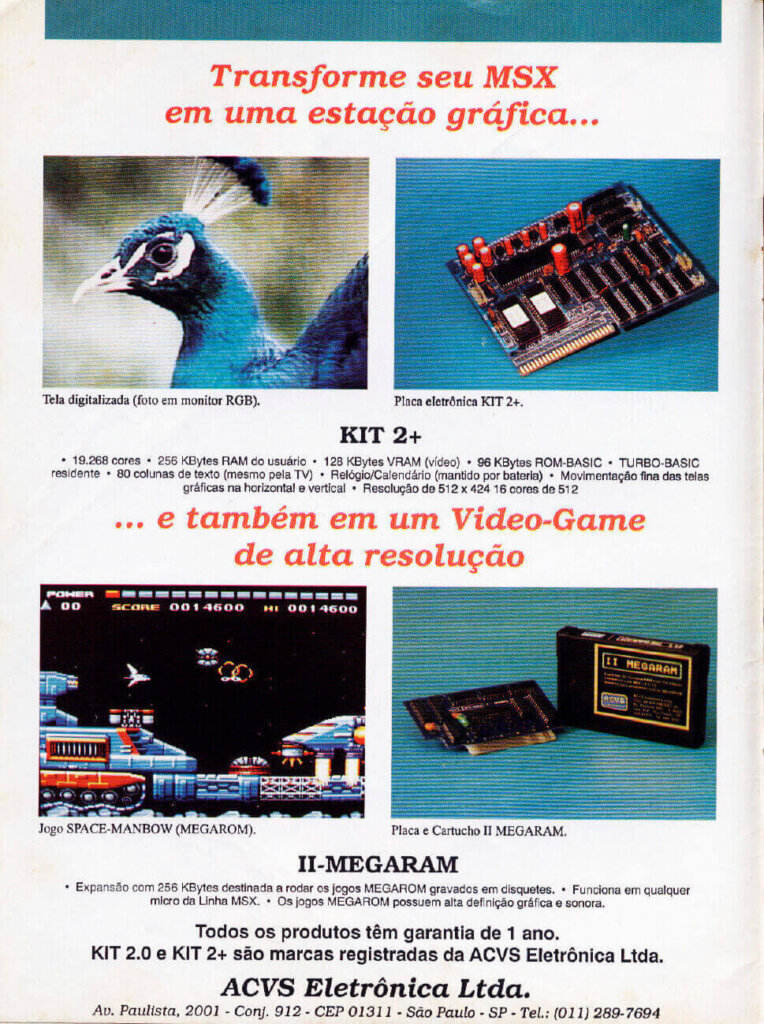 Propaganda ACVS Eletrônica - CPU 22 - 1991