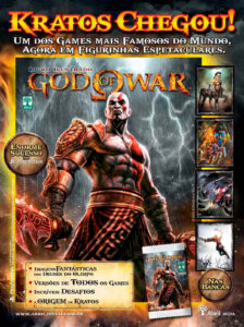 Propaganda Álbum de Figurinhas God of War - Revista PlayStation 168 - 2012