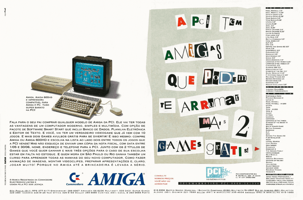 Propaganda Amiga - Ação Games 58 - 1994