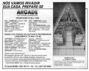 Propaganda Arcade - Micro Sistemas 65 - 1987
