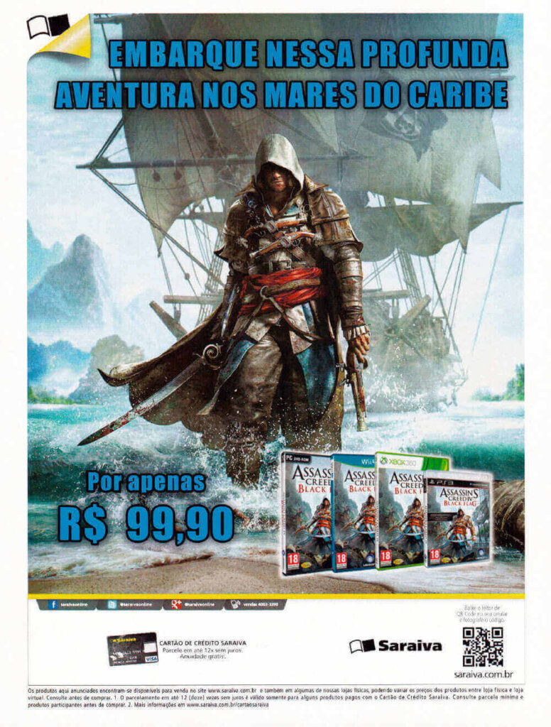 Propaganda Assassin's Creed IV Black Flag (Saraiva) - EGW 145 - 2013
