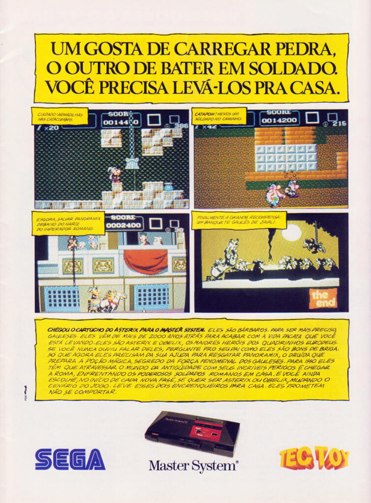 Propaganda Asterix - Ação Games 17 - 1992