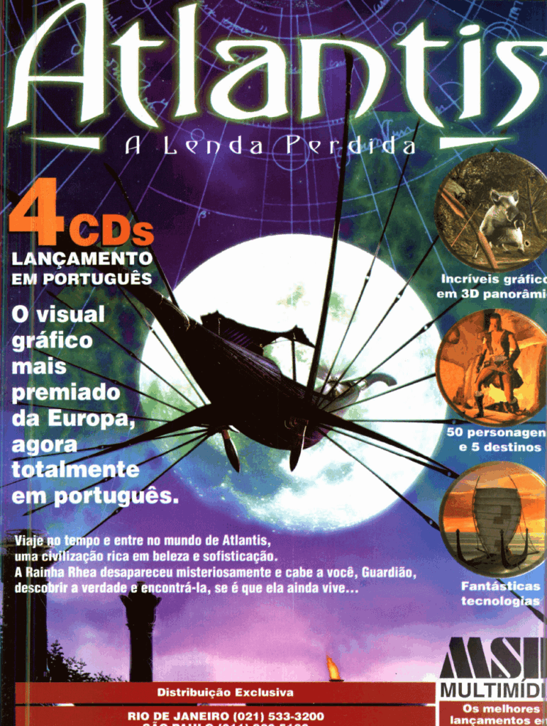 Propaganda Atlantis A Lenda Perdida - Revista do CD-Rom 35 - 1998
