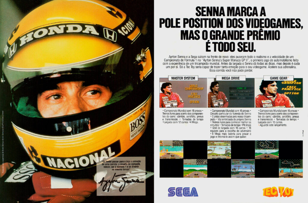 Propaganda Ayrton Senna's Super Monaco GP II - SuperGame 14 - 1992