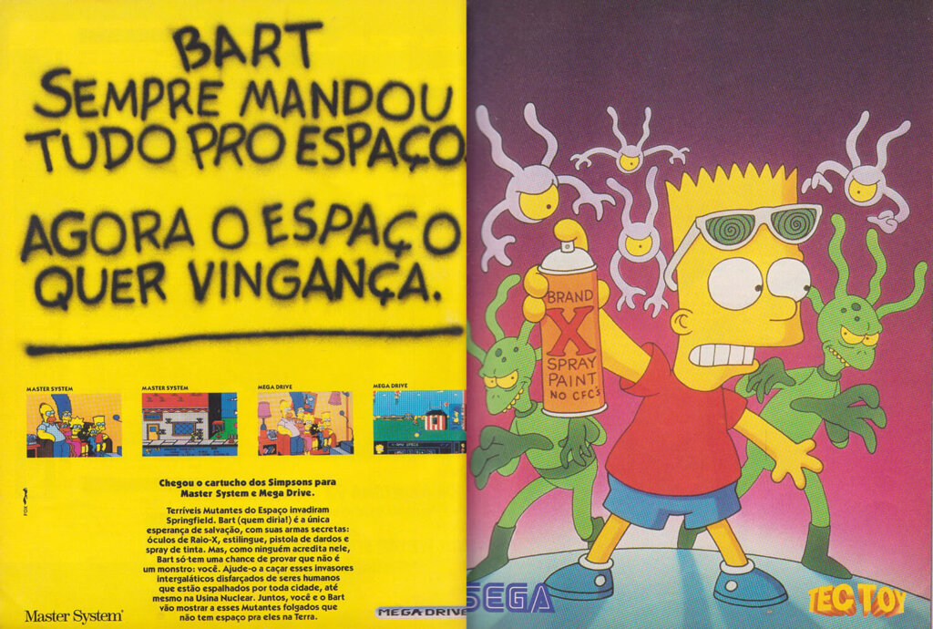 Propaganda Bart - Ação Games 23 - 1992