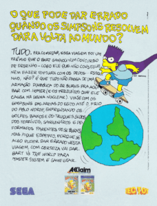 Propaganda Bart vs The World - Ação Games 50 - 1993
