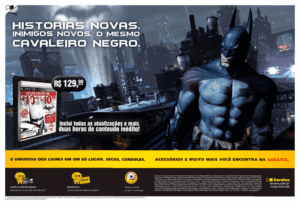 Propaganda Batman Arkham City Saraiva - Revista PlayStation 163 - 2012