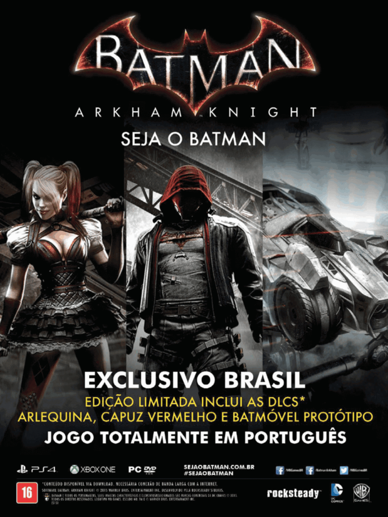 Propaganda Batman Arkham Knight - Revista Oficial Xbox 108 - 2015