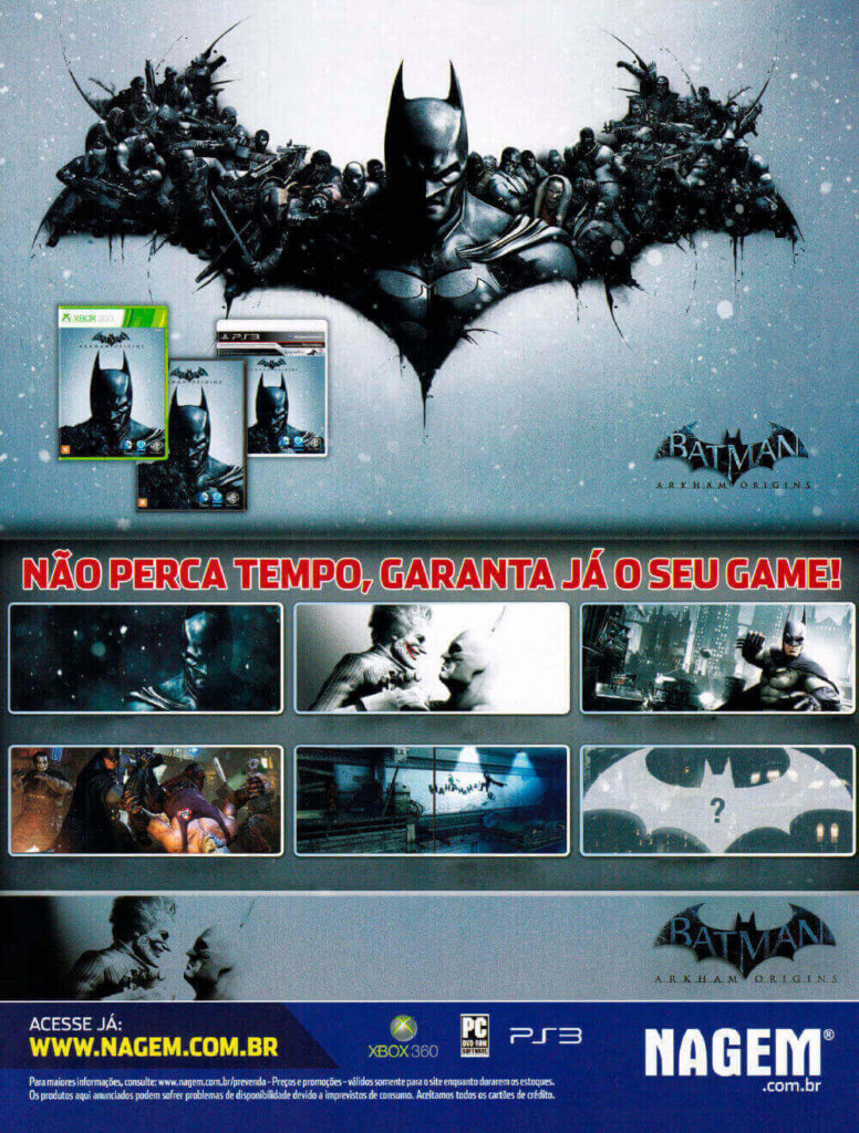 Propaganda Batman Arkham Origins (Nagem) - EGW 145 - 2013