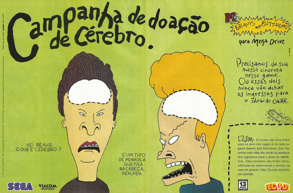 Propaganda Beavis and Butt-Head - SuperGamePower 11 - 1995