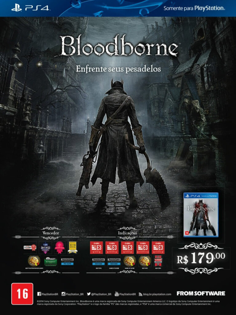 Propaganda Bloodborne - Revista Oficial PlayStation 203 - 2015