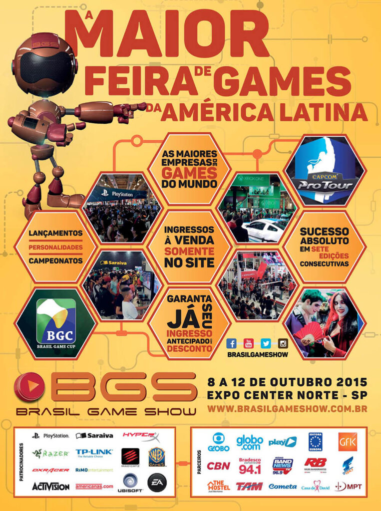 Propaganda Brasil Game Show - Revista PlayStation 208 - 2015