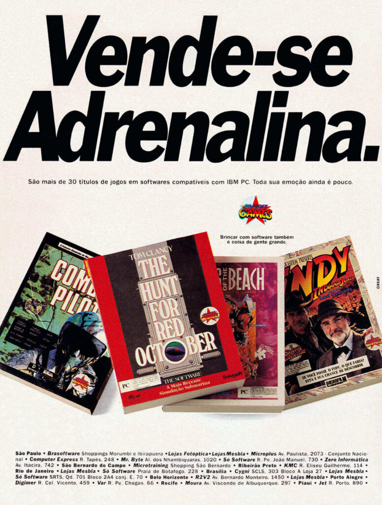 Propaganda Brasoft Games - Ação Games 08 - 1991