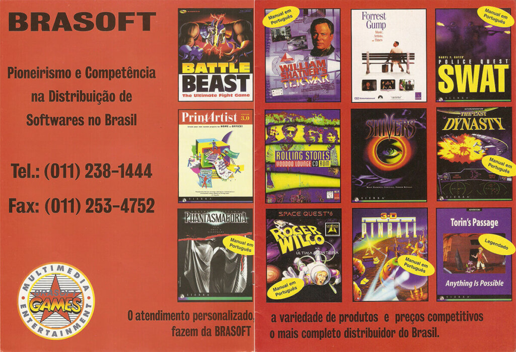 Propaganda Brasoft Games - Computer Games 18 - 1995