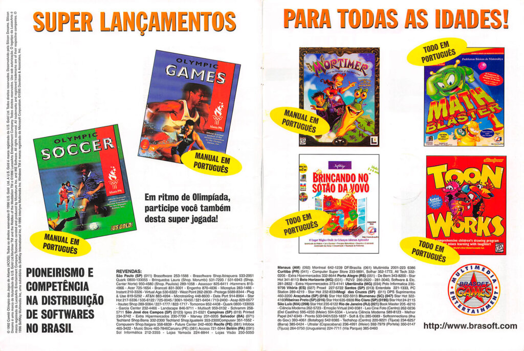 Propaganda Brasoft Games - Computer Games 25 - 1996
