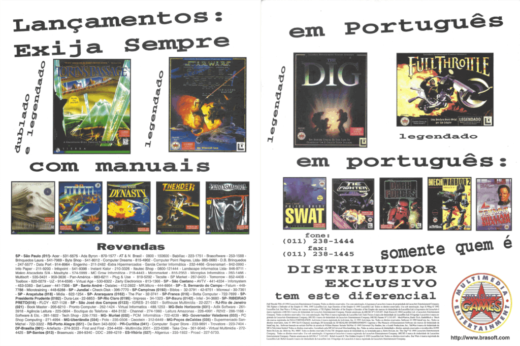 Propaganda Brasoft Games - Revista do CD-Rom 09 - 1996