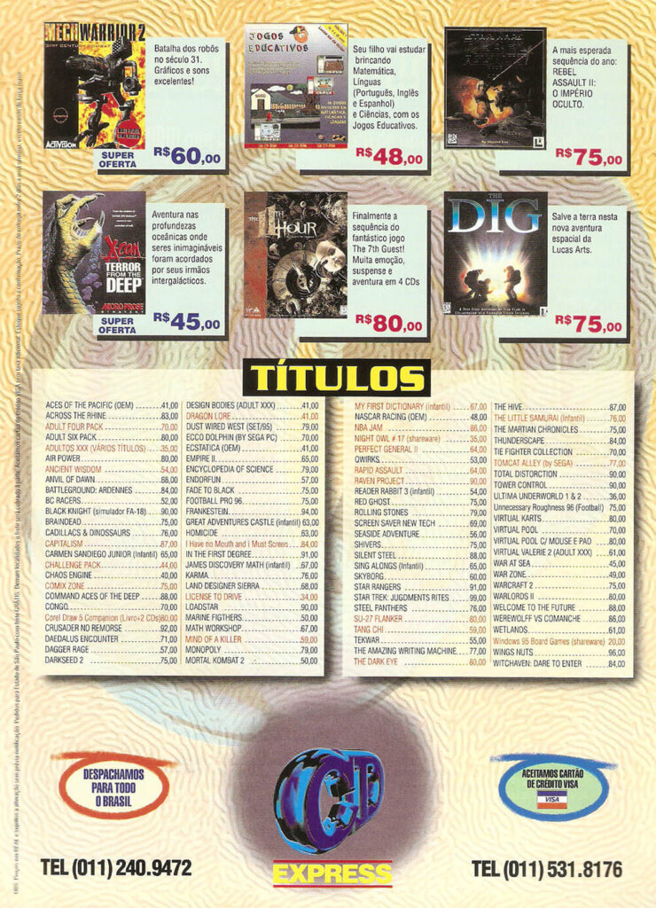 Propaganda CD Express - Computer Games 20 - 1996