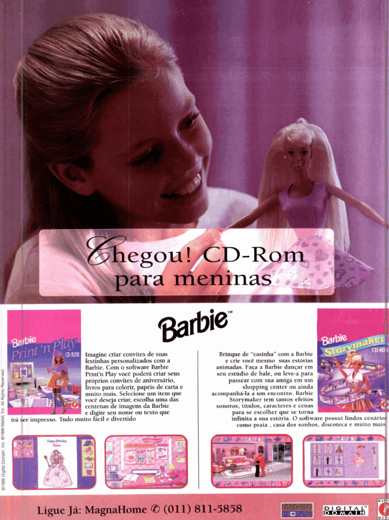 Propaganda CD-Rom da Barbie - Revista do CD-Rom 19 - 1997