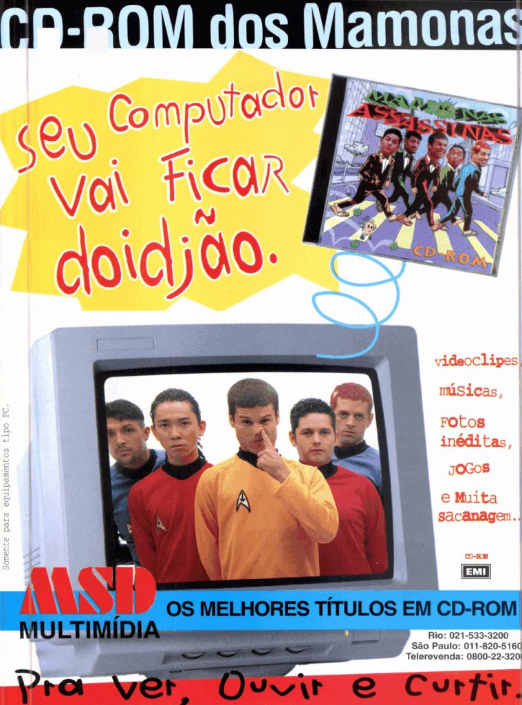 Propaganda CD-Rom dos Mamonas - Revista do CD-Rom 17 - 1996