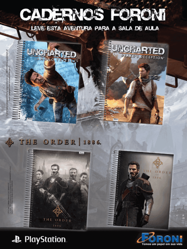 Propaganda Cadernos Foroni - PlayStation 200 - 2015