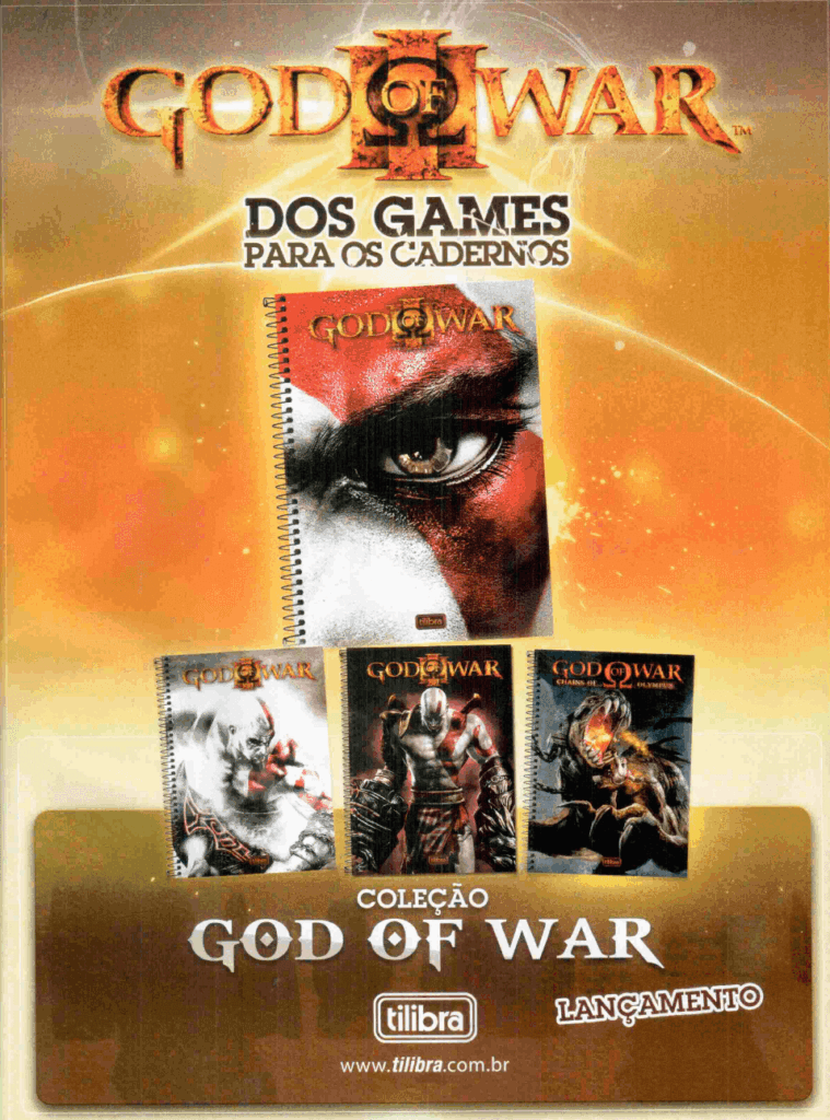 Propaganda Cadernos God of War Tilibra - Revista PlayStation 160 - 2012