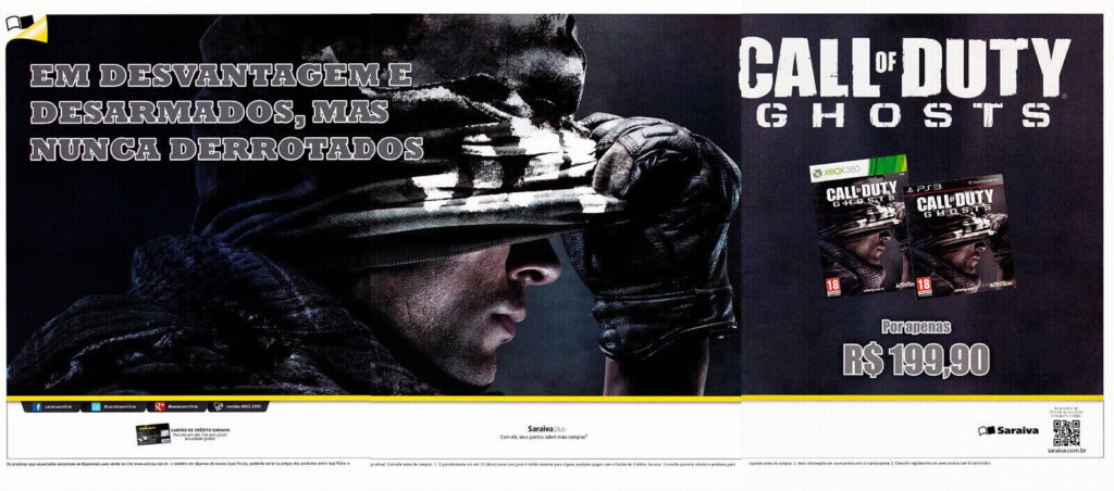 Propaganda Call of Duty Ghosts (Saraiva) - EGW 145 - 2013