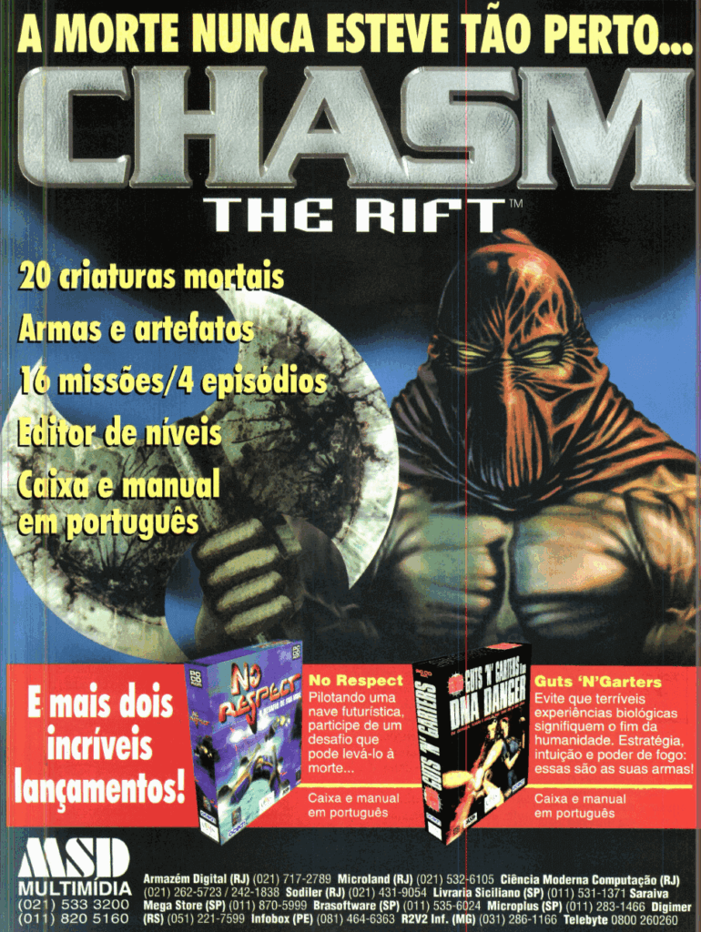 Propaganda Chasm The Rift - Revista do CD-Rom 33 - 1998