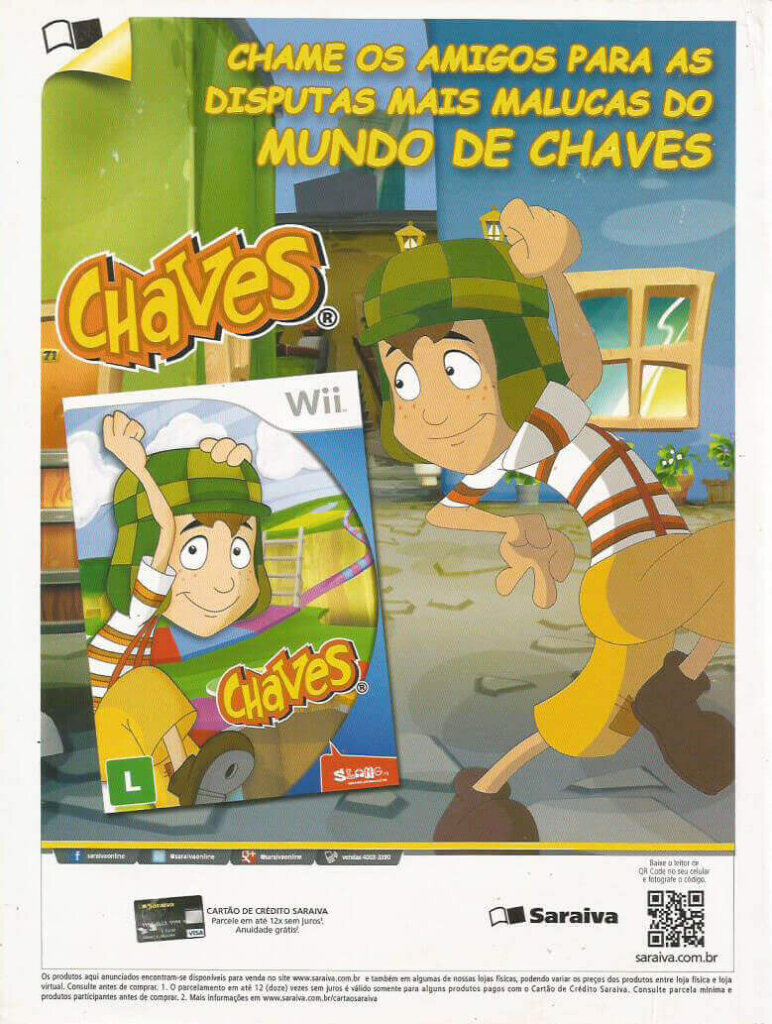 Propaganda Chaves (Saraiva) - Nintendo World 166 - 2013