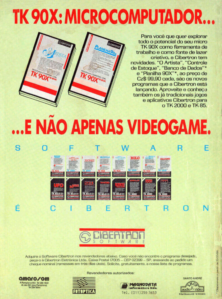 Propaganda Cibertron Software - Microhobby 34 - 1986