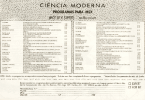 Propaganda Ciência Moderna - MSX Micro 04 - 1986