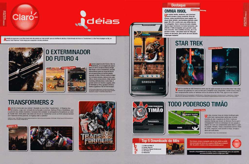 Propaganda Claro Idéias - Nintendo World 125 - 2009