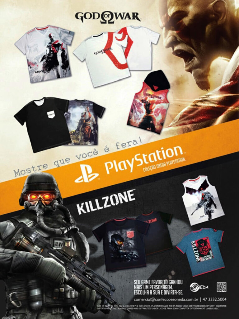 Propaganda Coleção Oneda PlayStation - Revista Oficial PlayStation 203 - 2015