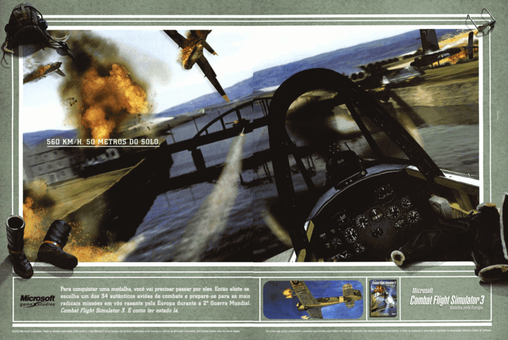 Propaganda Combat Flight Simulator 3 - EGM Brasil 08 - 2002