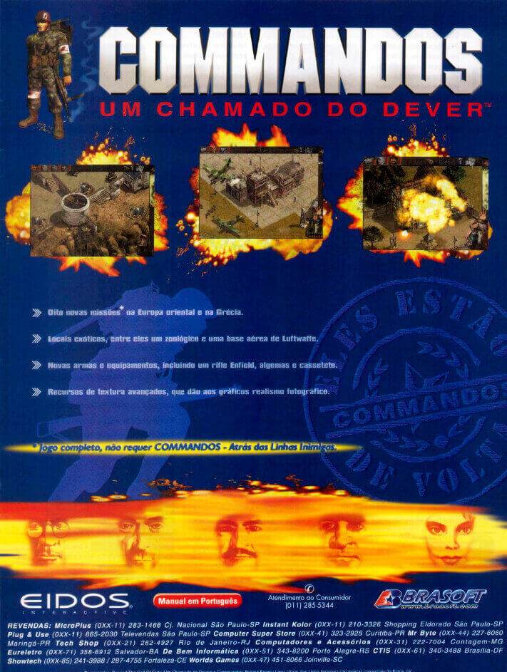 Propaganda Commandos Um Chamado do Dever - Senha PC 07 - 1999