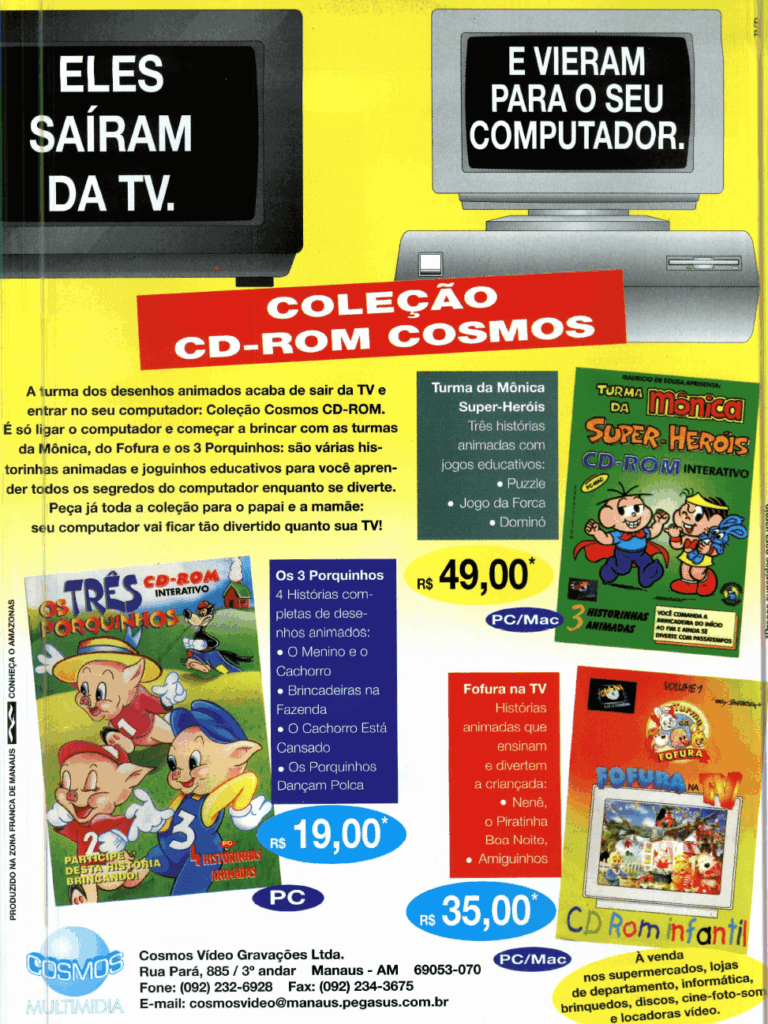 Propaganda Cosmos Multimídia - Revista do CD-Rom 17 - 1996