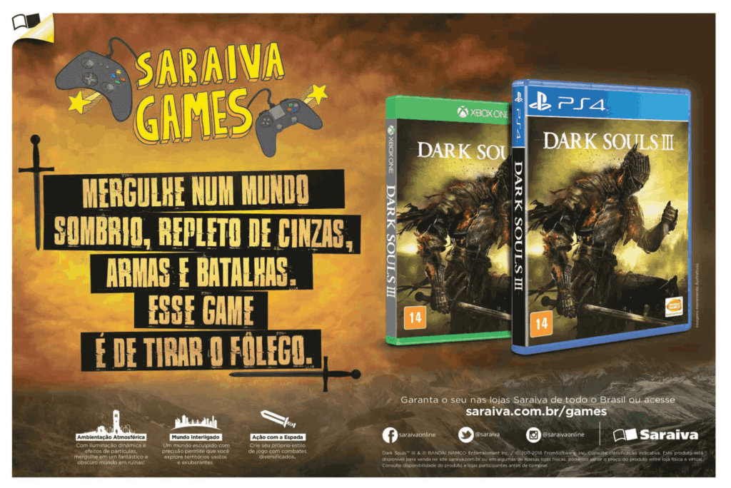 Propaganda Dark Souls III (Saraiva) - EGW 173 - 2016