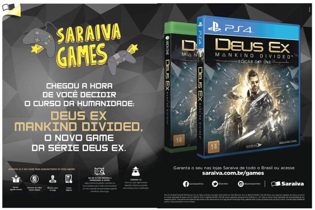 Propaganda Deux Ex Mankind Divided (Saraiva) - EGW 176 - 2016