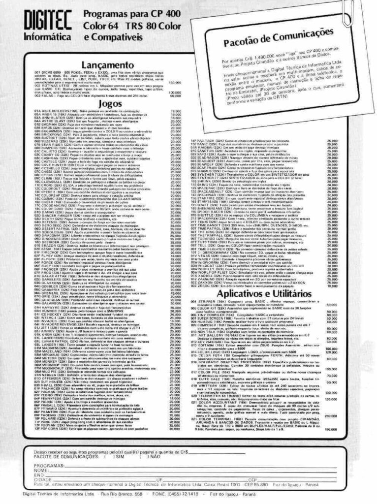 Propaganda Digitec Informática - Micro Sistemas Edição Especial Informática 85 - 1985