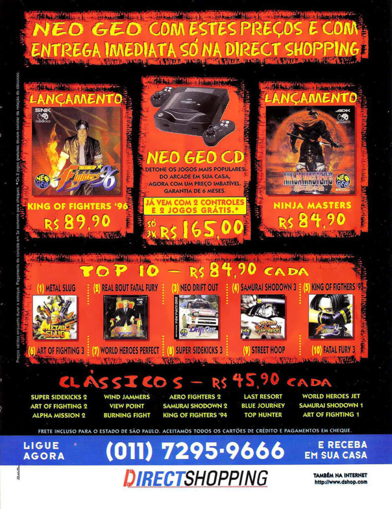Propaganda Direct Shopping - Ação Games 109 - 1996