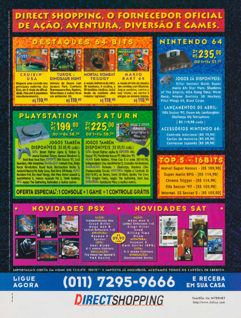 Propaganda Direct Shopping - Ação Games 114 - 1997