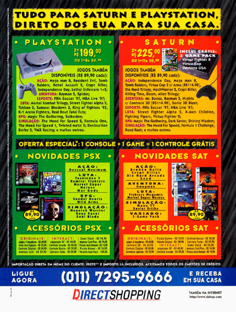 Propaganda Direct Shopping - Ação Games 115 - 1997