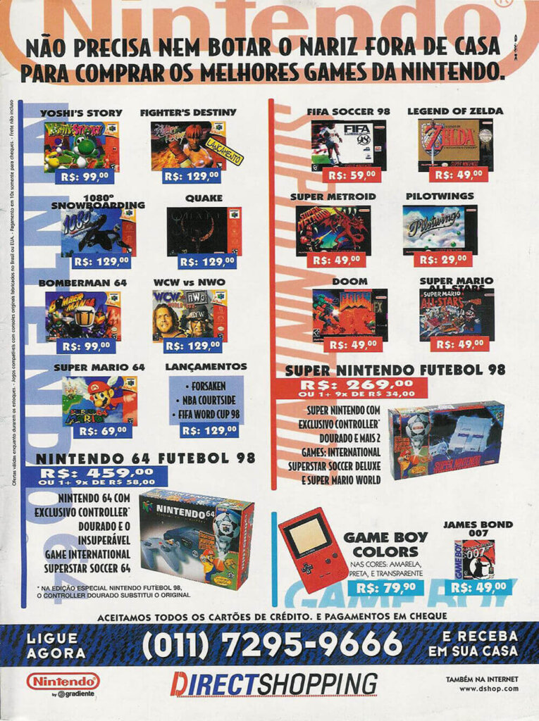 Propaganda Direct Shopping - Ação Games 127 - 1998