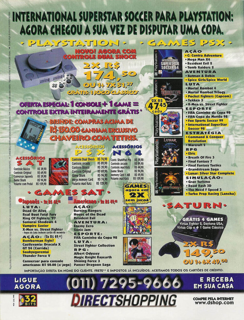 Propaganda Direct Shopping - Ação Games 130 - 1998