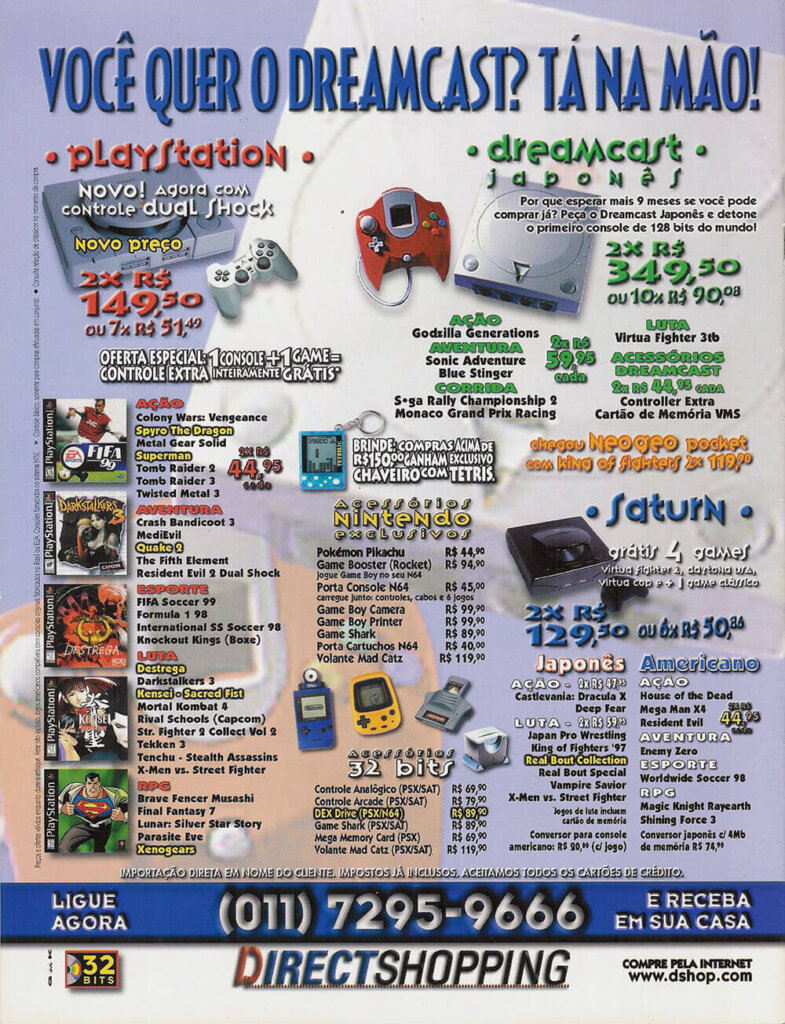 Propaganda Direct Shopping - Ação Games 135 - 1999