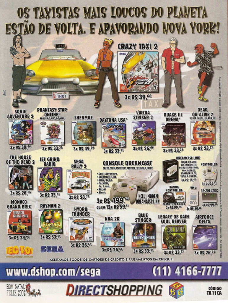 Propaganda Direct Shopping - Ação Games 170 - 2001