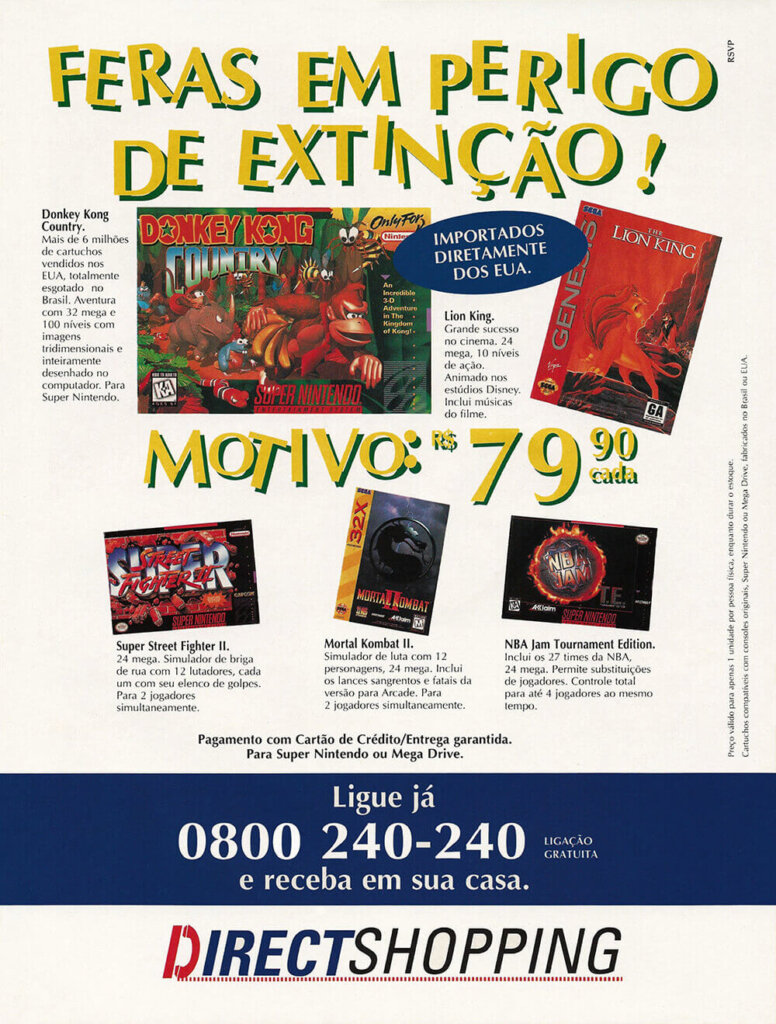 Propaganda Direct Shopping - Ação Games 84 - 1995