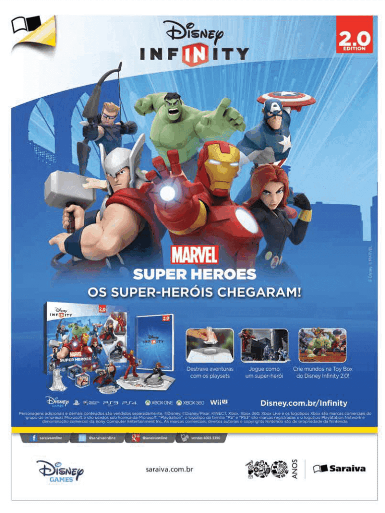 Propaganda Disney Infinity (Saraiva) - EGW 159 - 2015